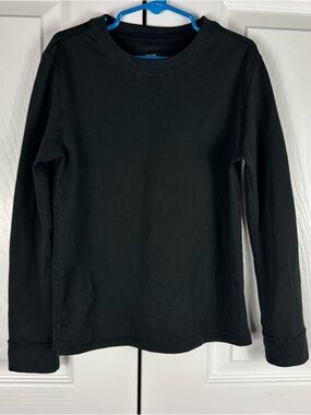 Fruit of the Loom Boy's Black Thermal Long Sleeve Top Size Medium 8